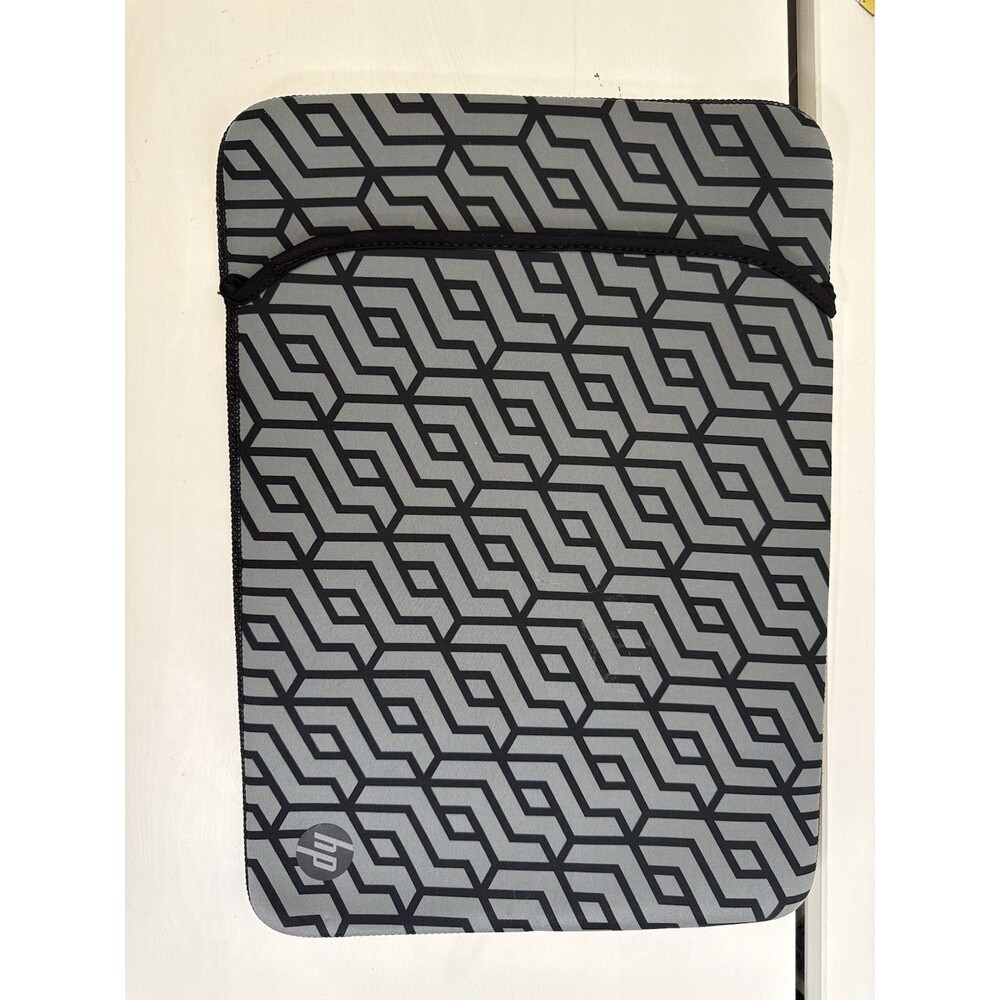 HP Gray Geometric Laptop Sleeve Case Protective Neoprene Tablet Cover